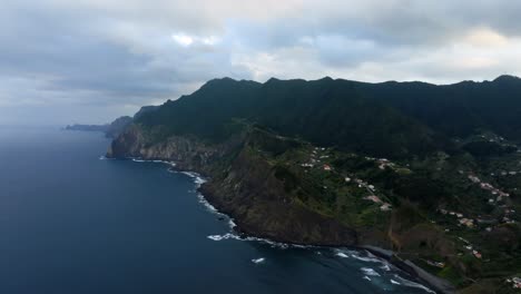 drone footage in porto da cruz in madeira portugal
