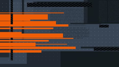 abstract animation pattern background orange and dark blue lines.