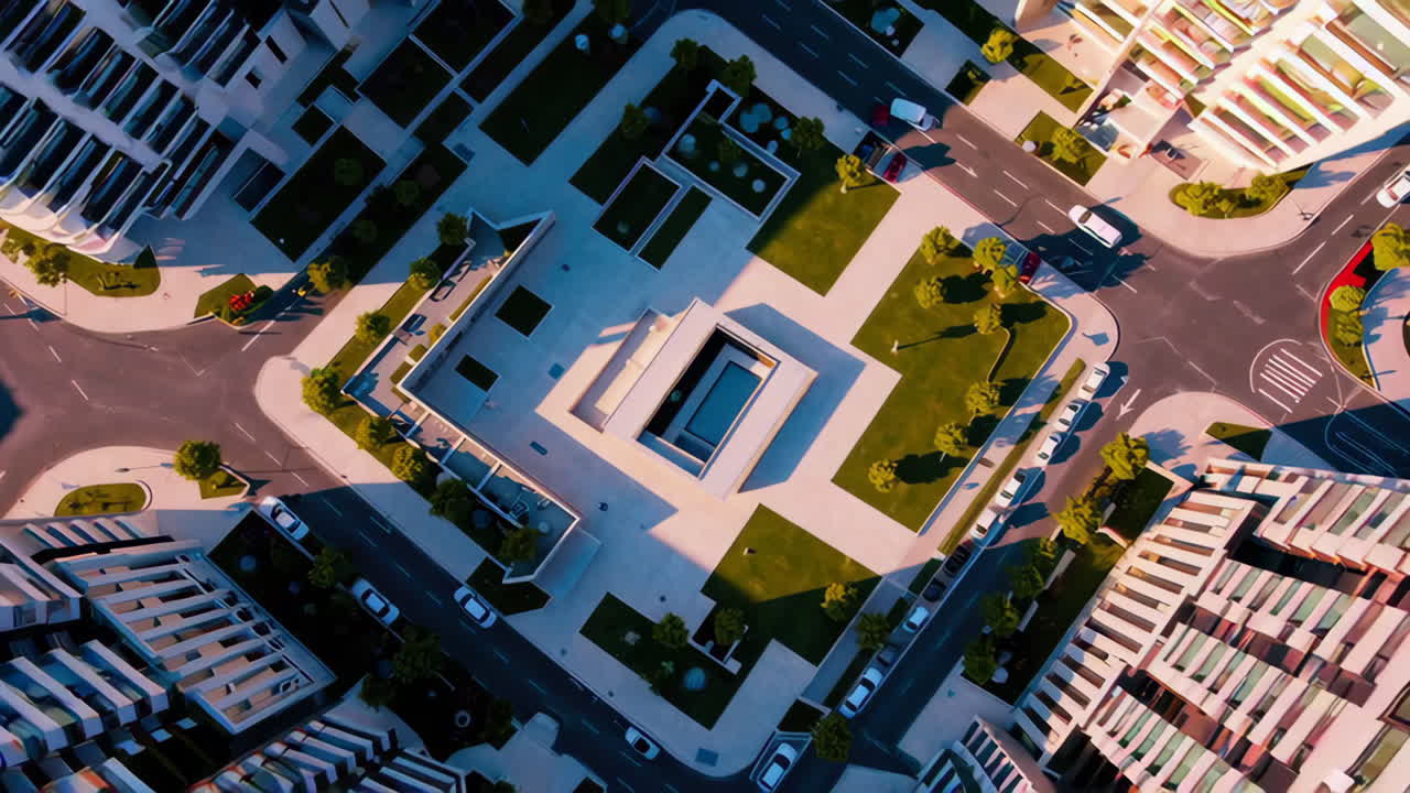 현대 도시 개발의 공중 사진