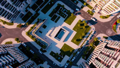 vista aérea del desarrollo urbano moderno