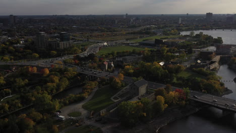colina del parlamento ottawa canadá aire hora dorada