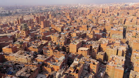Busy streets of Garbage City captured from the air