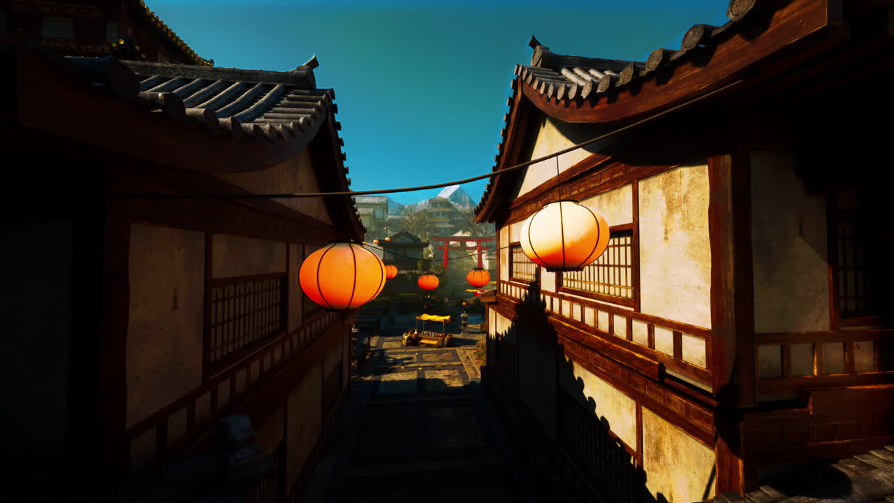 calle japonesa con linternas