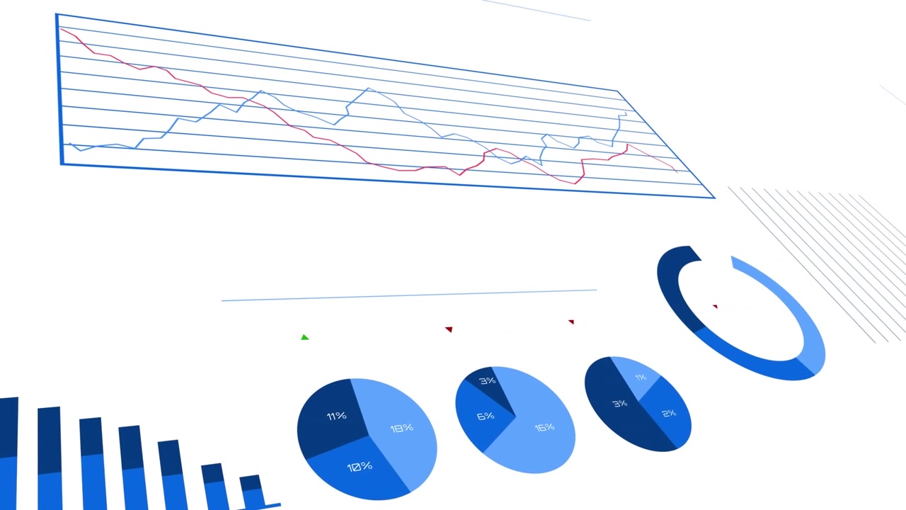Animation der Datenverarbeitung auf weißem Hintergrund