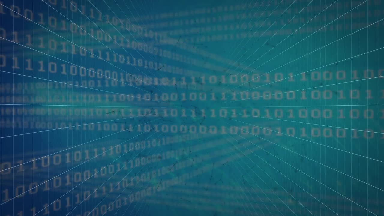 animación de codificación binaria y procesamiento de datos