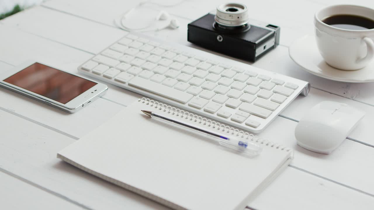 Office gadgets and photo camera