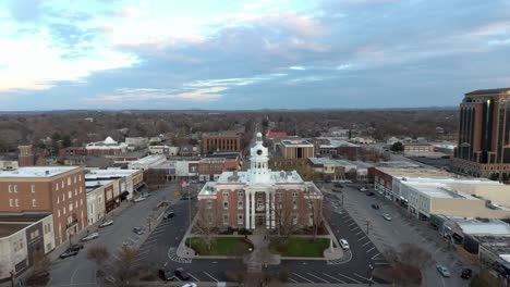 murfreesboro town square straight flyover in december 2020 sunset joy decorations