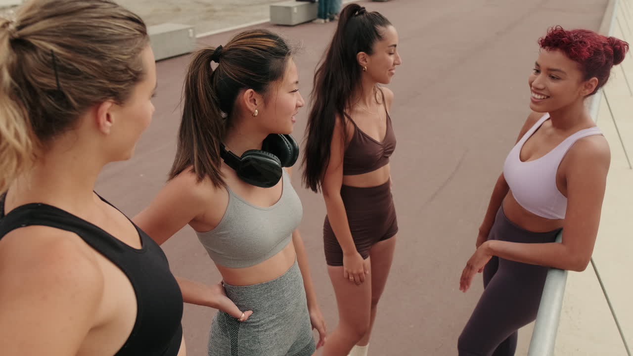 Happy Female Friends After a Workout