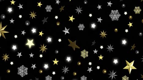 Animation-of-stars-and-spots-on-black-background