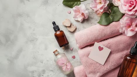 pink rose spa set