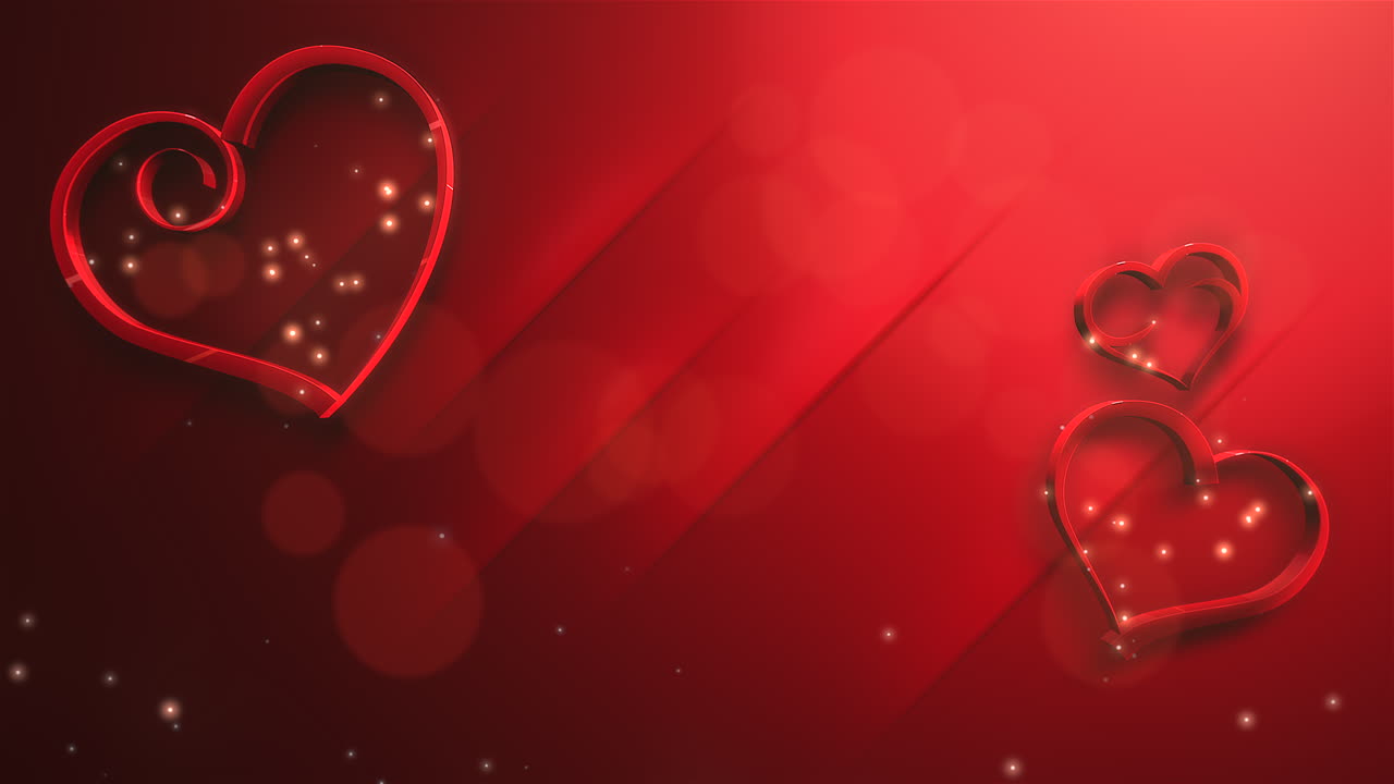 animación primer movimiento corazones románticos en el día de san valentín 10