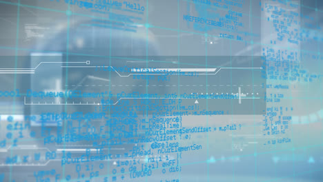 animación del procesamiento de datos en todo el mundo