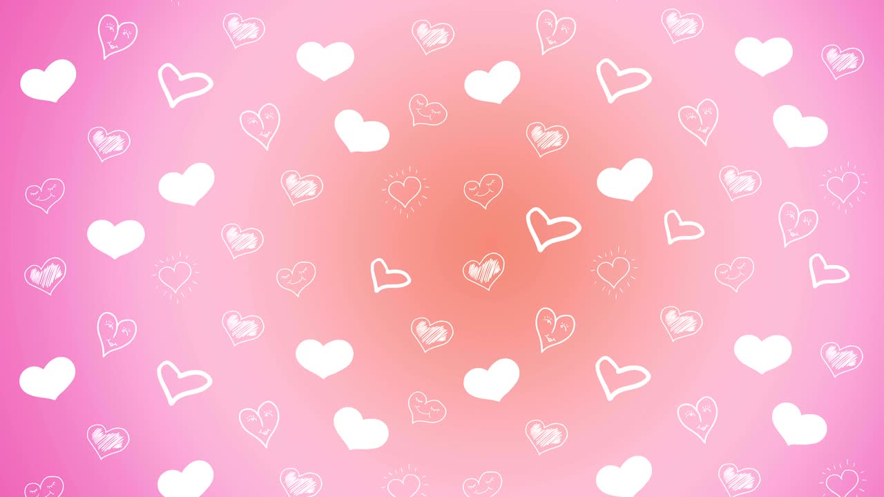 배경은 손으로 그려진 심장입니다. 프레임별 애니메이션.