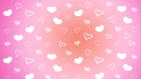 fondo con corazón dibujado a mano animado. animación cuadro por cuadro