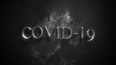 Animated-closeup-text-Covid19-and-mystical-horror-background-with-dark-skulle