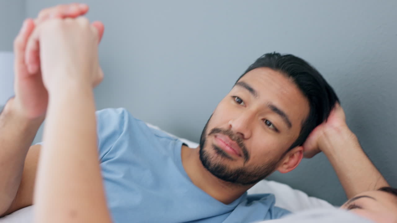 커플, 사랑과 남자와의 침대