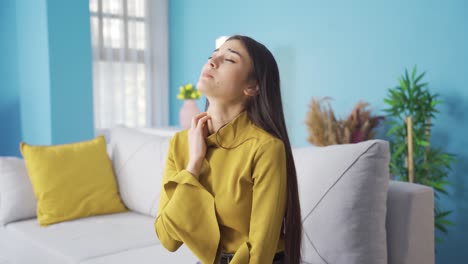 unhappy lonely young woman is upset. thoughtful woman is lonely and sad.