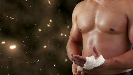 hombre desnudo con cuerpo atlético
