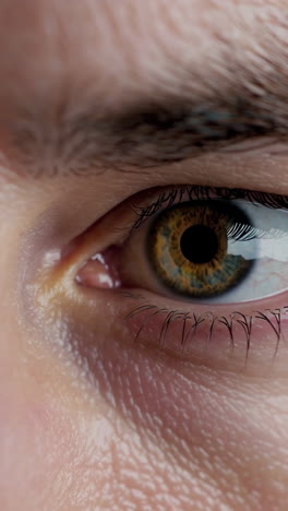 close-up macro shots of a human eye and surrounding skin