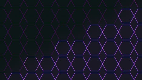 Purple-hexagons-pattern-on-black-background