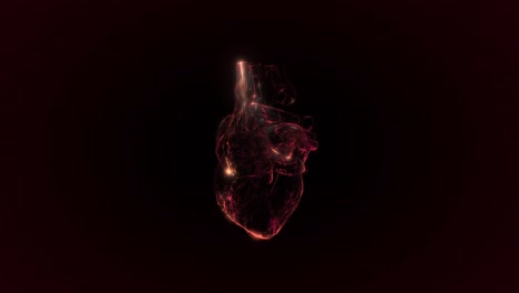 red heart animation. seamless loop with alpha.