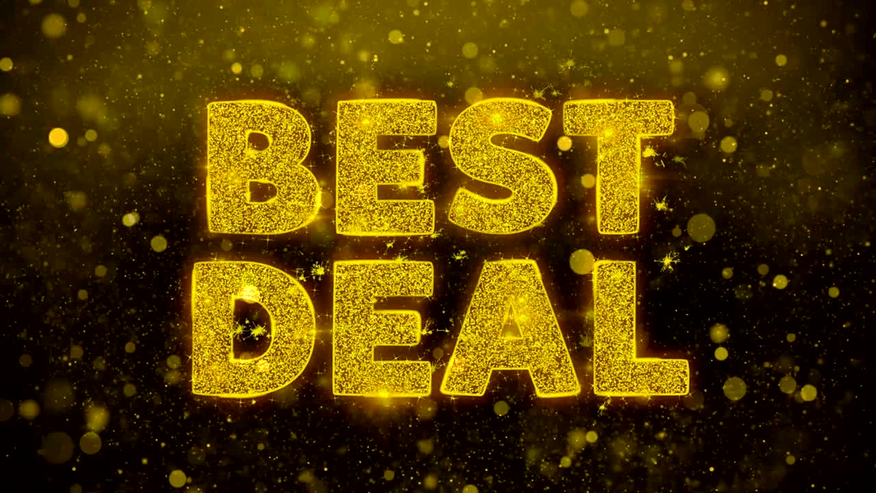 골든 글리터 반이는 입자 애니메이션에 대한 최고의 거래 텍스트