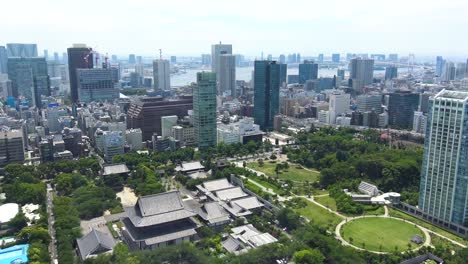 the aerial view of the tokyo park