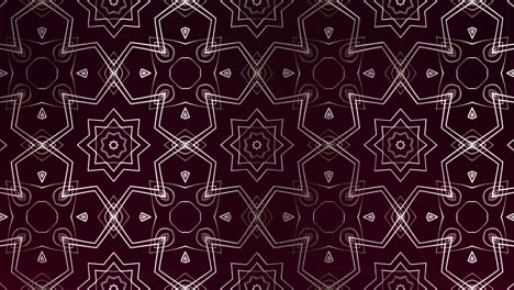 arabic-style pattern with shining silver lines set against a dark red background