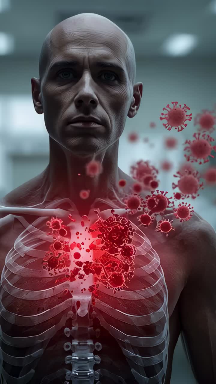 Vertical video: Animating bald man with sternum overlay, viral cluster ...