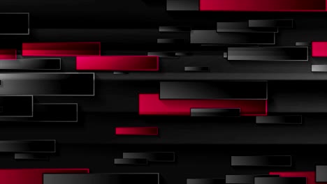 animación de video abstracta geométrica brillante roja y negra