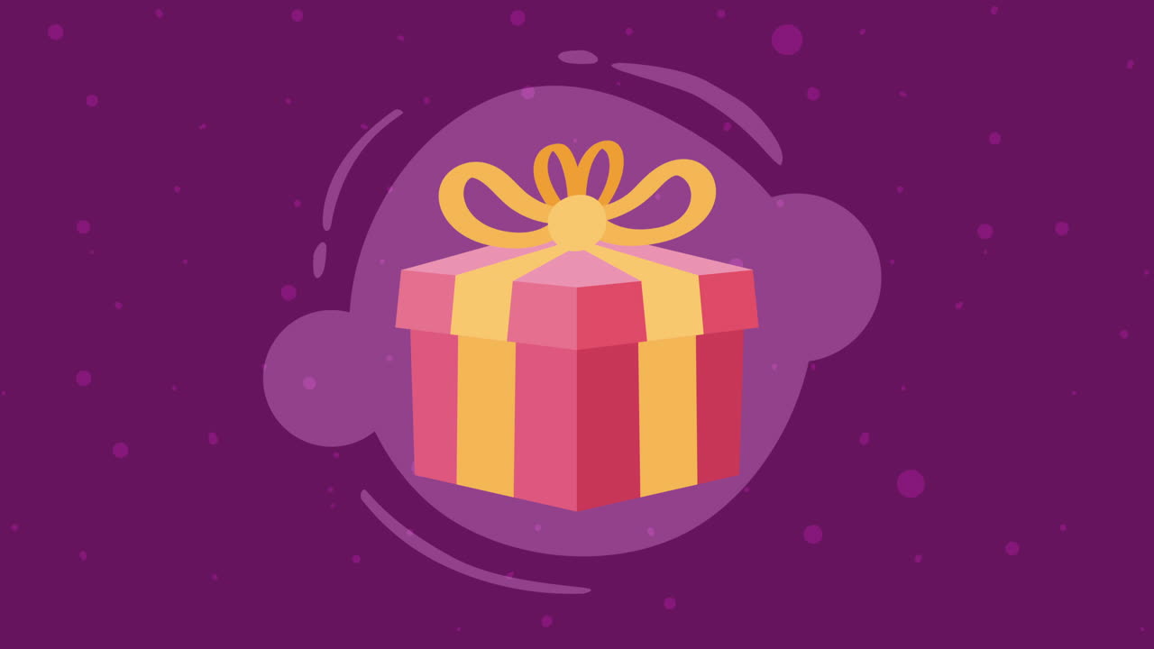 animación de embalaje de cajas de regalos