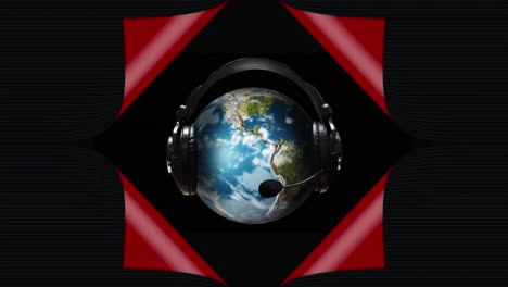 globo que lleva un auricular