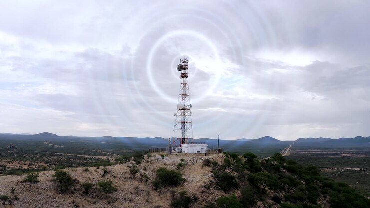 Animazione di una torre di trasmissione