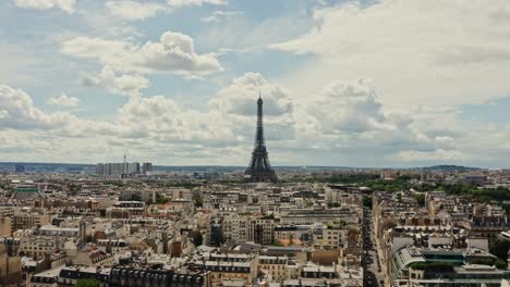 paris skyline with eiffel tower