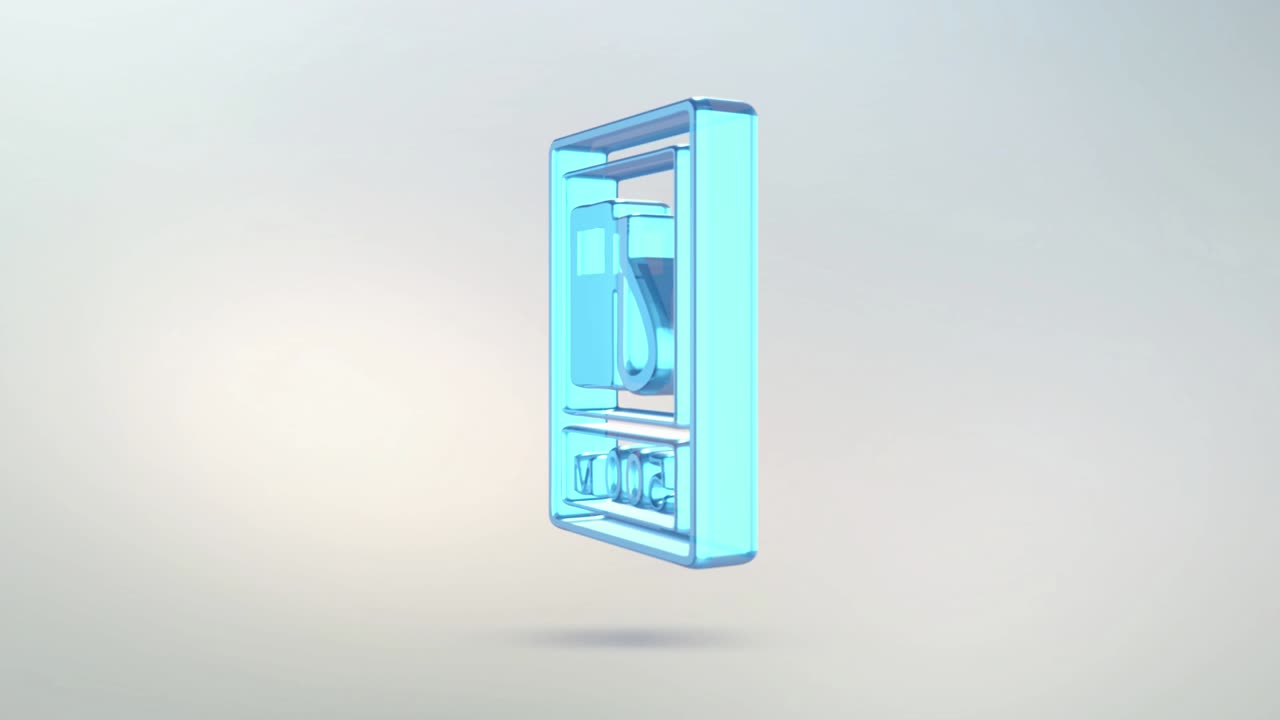 알파 채널과 함께 가솔린 표지판 아이콘의 애니메이션. 고립 된 도로 표지판