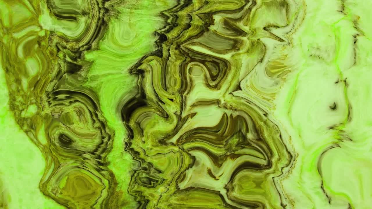 animación de formas orgánicas viscosas verdes onduladas que cambian lentamente