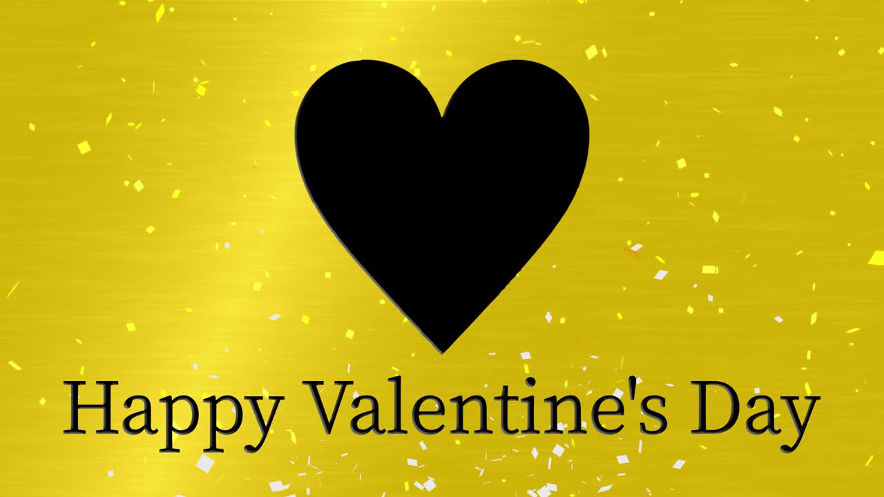 Animazione grafica di testo per messaggio di San Valentino.