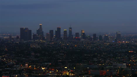 los angeles skyline at night