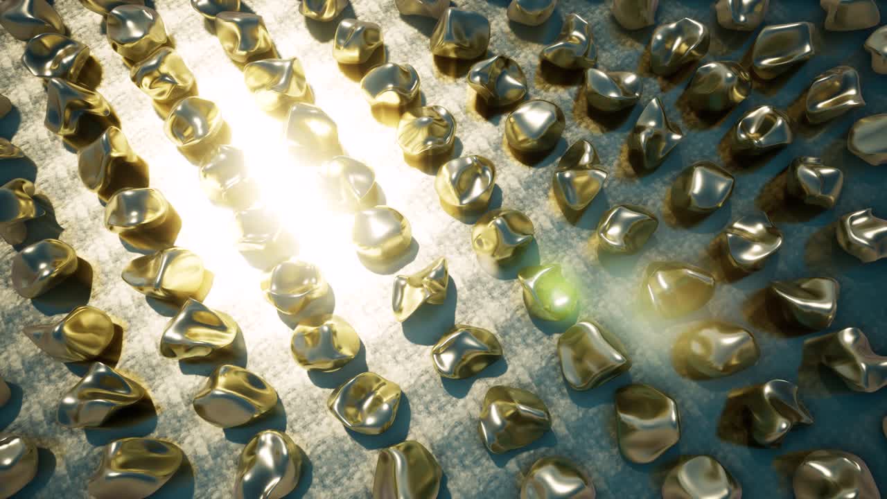 금빛 빛의 배경에 추상적인 스타일의 금색 추상적인 물체. 기하학적 배경. 기술 디자인. 디자인 요소. 기하학과 추상적인 패턴. 기화학적 배경을. 추상적인 미래의 배경.