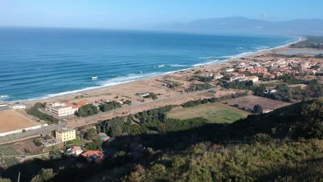 aerial footage of the mediterranean sea in calabria italy