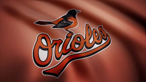 baltimore orioles logo on a flag
