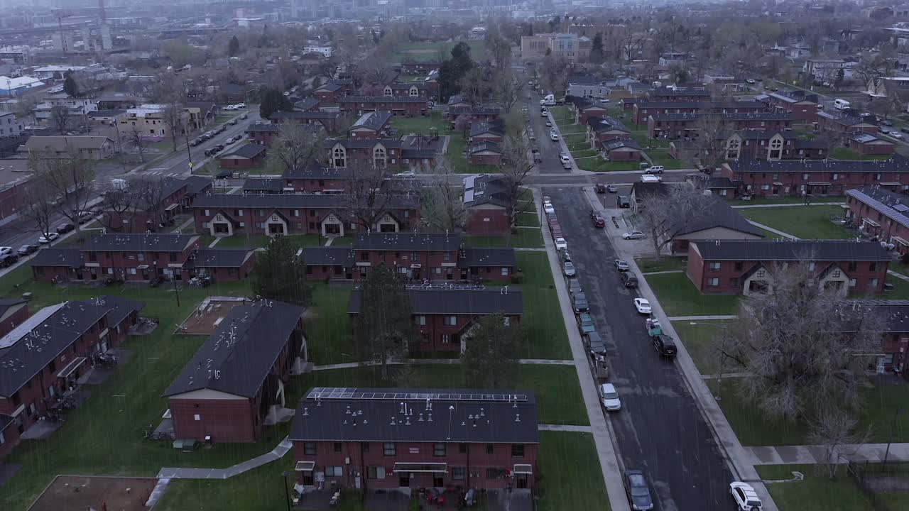 Coronavirus Pandemic: Aerial View of Residential Area Showing Community Spread