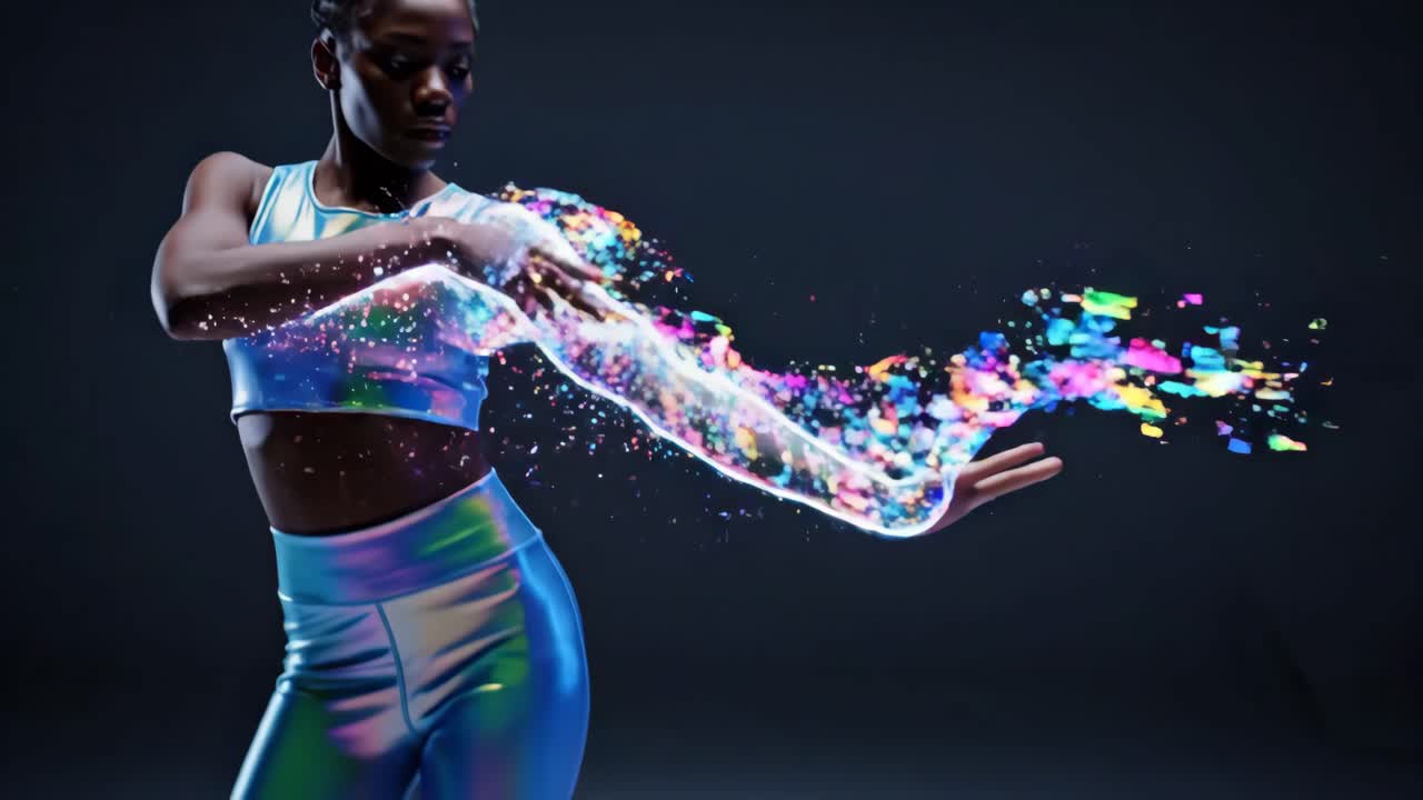 Woman with Holographic Energy