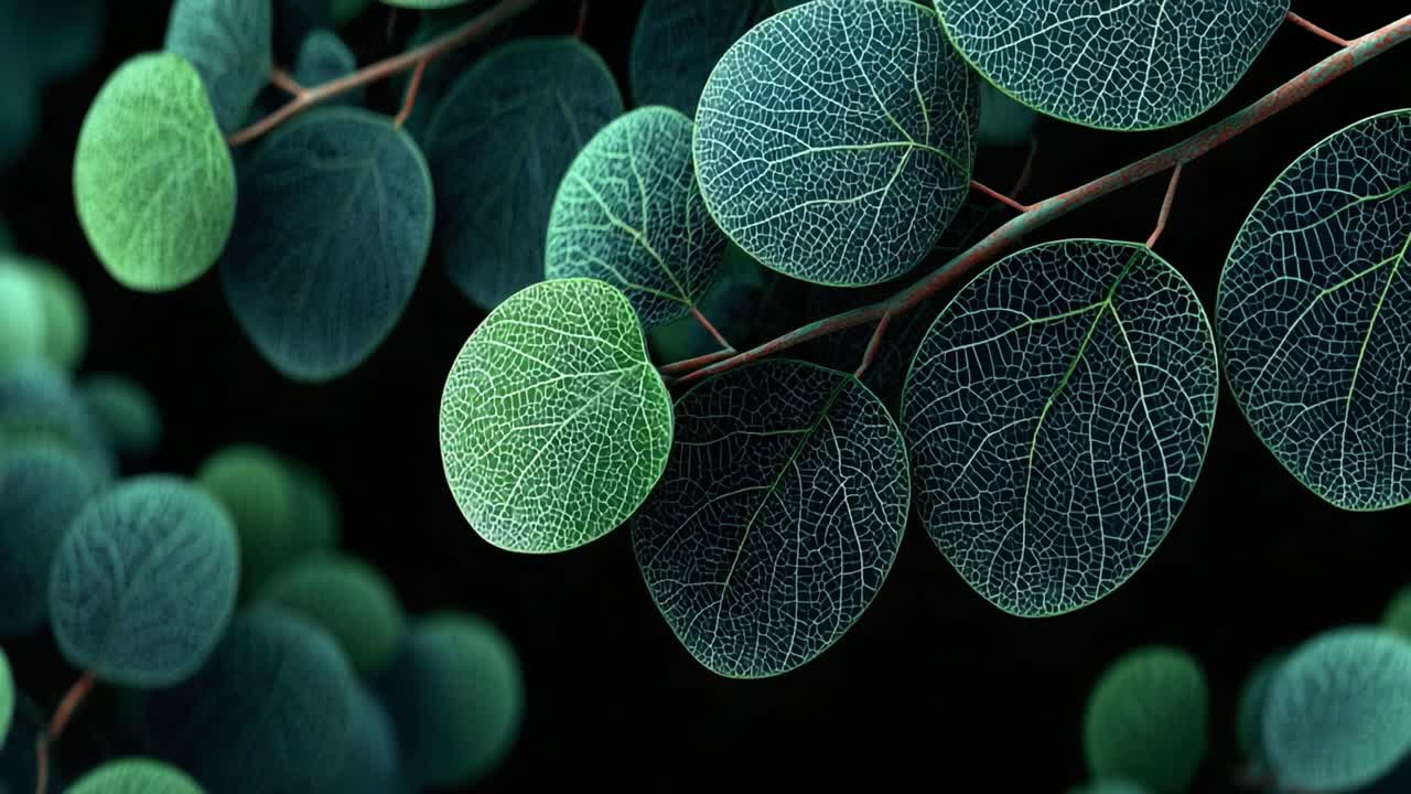 Close-Up Exploration of Intricate Leaf Patterns and Textures, Showcasing the Beauty and Diversity of Nature's Greenery in a Minimalist Aesthetic