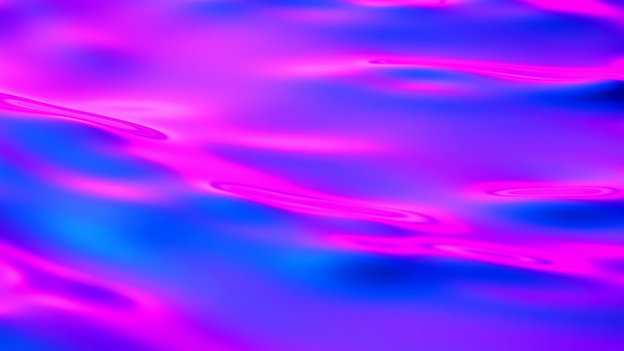 Dynamic Abstract Liquid Surface with Glowing Pink and Blue Hues