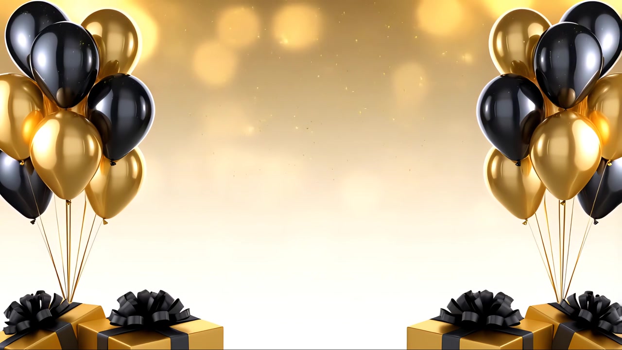 Sfondo di compleanno con palloncini 4K