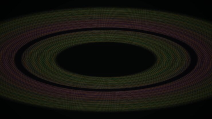 Abstract Hypnotic Rotating Oval Rings Animation Loop