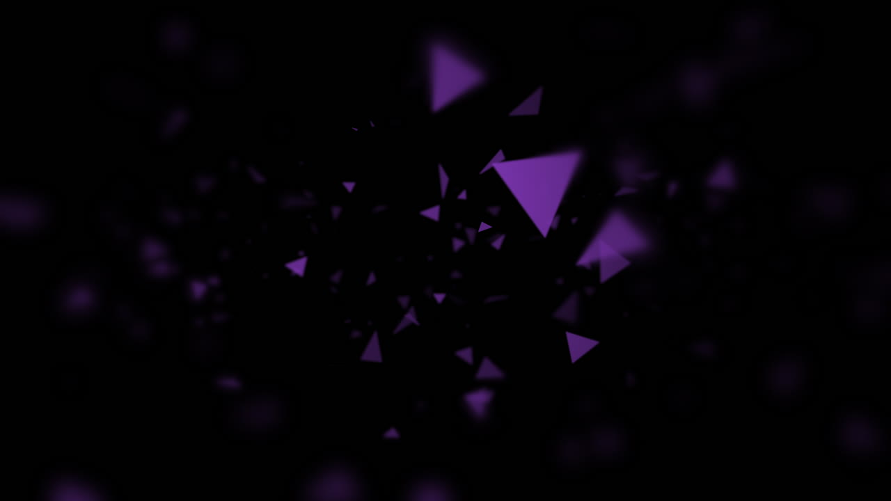 patrón de triángulo púrpura abstracto en fondo negro arte o diseño digital