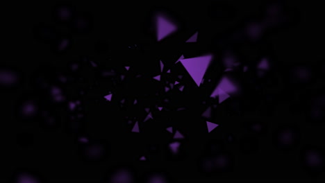 abstract purple triangle pattern on black background digital art or design