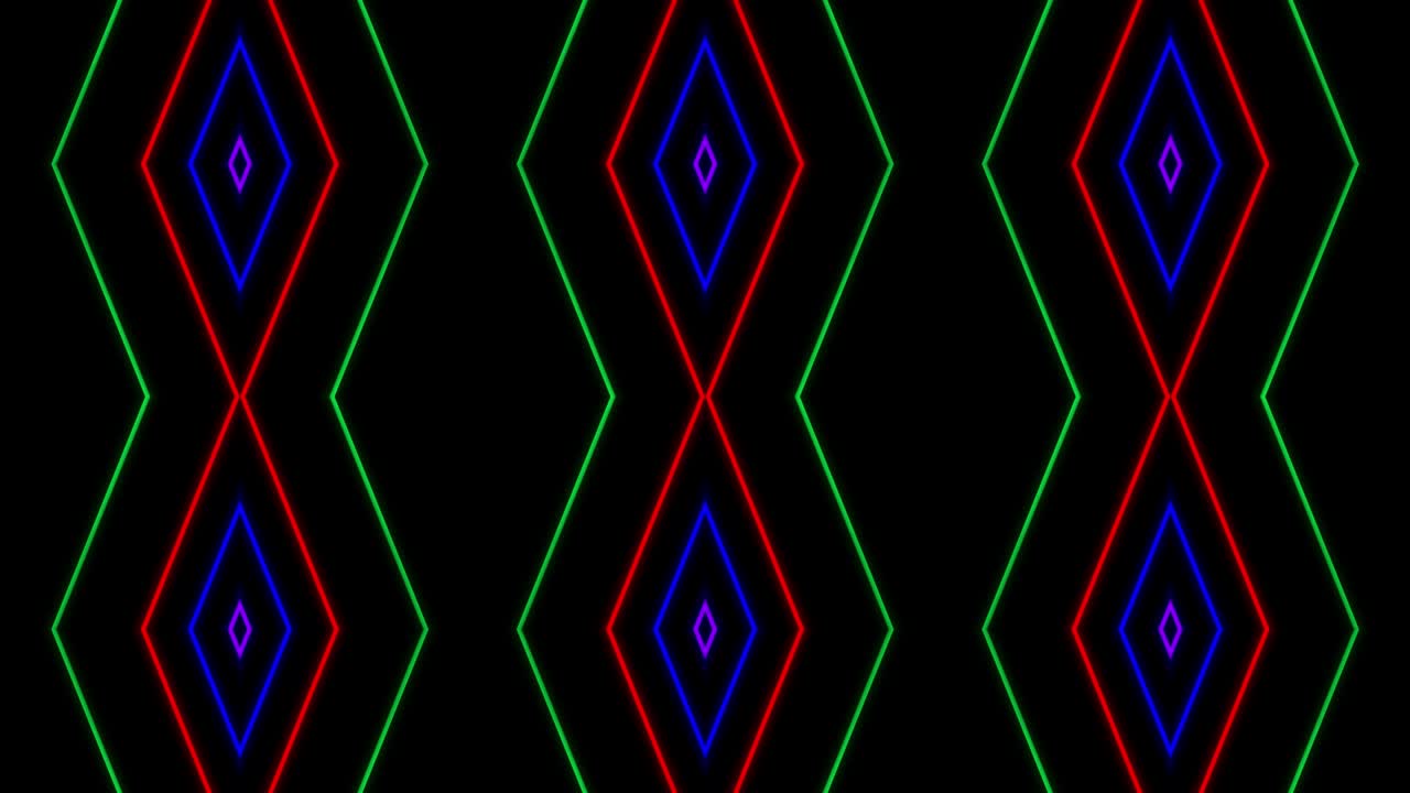 Neon geometrisk mønster belysning animationsgrafik